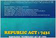 Republic Act 7431 Radtech111 PDF PDF Radiolog